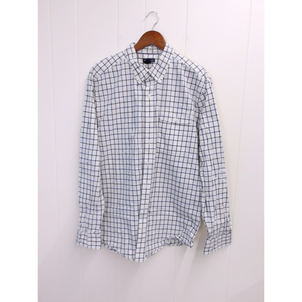 Gap Mens XL Slim Fit Long Sleeve Button Down Plaid Dress Shirt /#1057